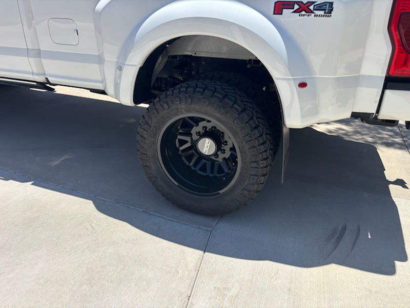 22x8.25 DDC Aftermath Black 11-UP GM DUALLY Wheels 8x210 Set of 6