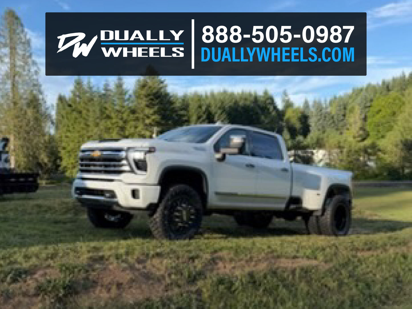 24x8.25 DDC Mesh Black Milled GM/DODGE/FORD FORGED DUALLY Wheels 8x6.5 Set of 6