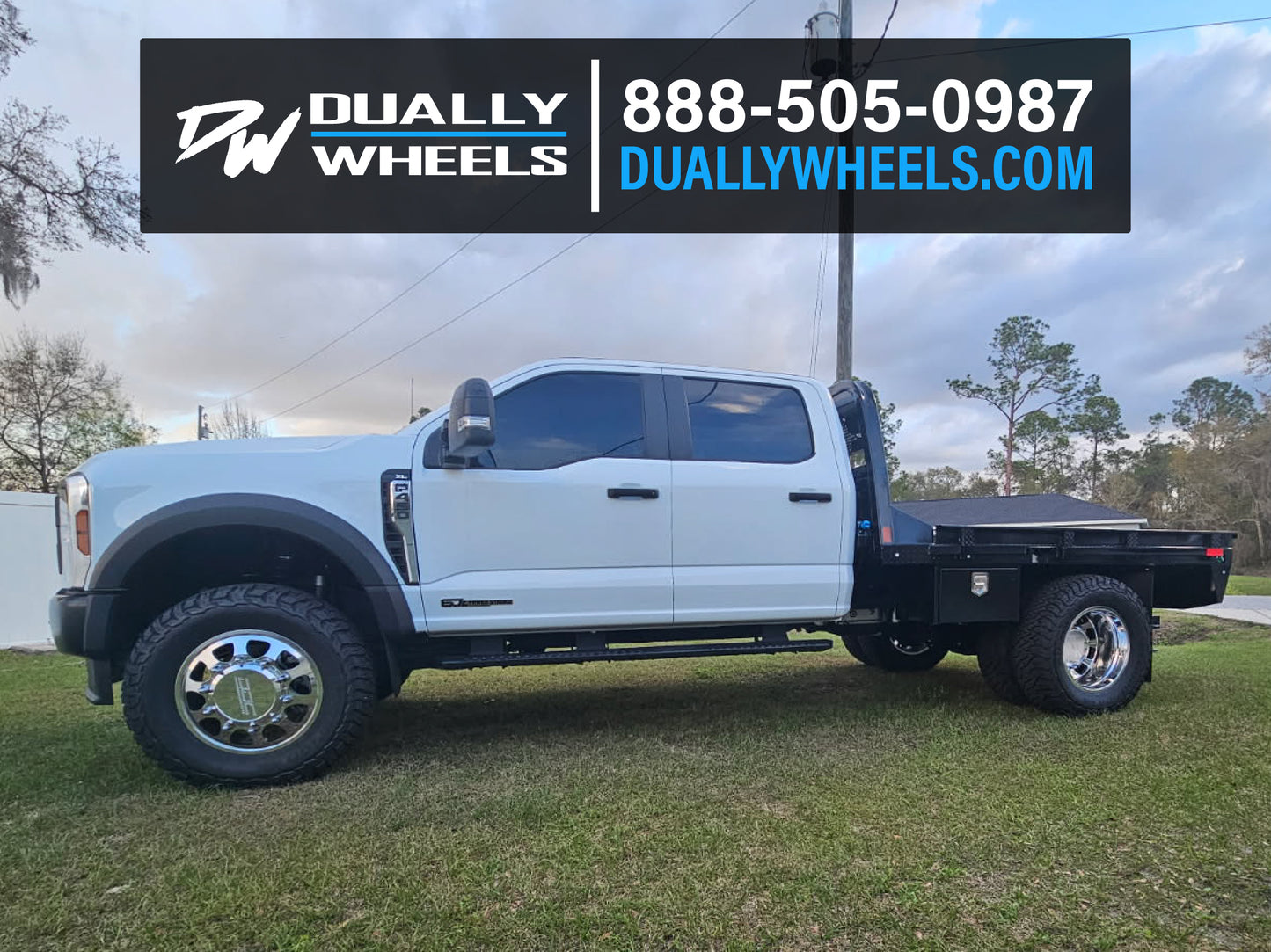 20x8.25 DDC The Shield Polished FORD/DODGE DUALLY Wheels 10x225 Set of 6