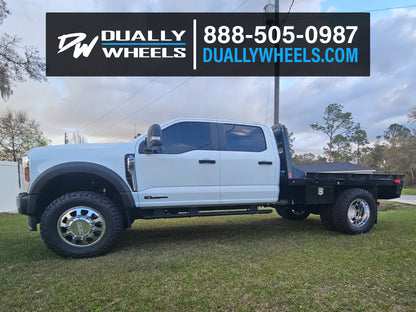 20x8.25 DDC The Shield Polished FORD/DODGE DUALLY Wheels 10x225 Set of 6