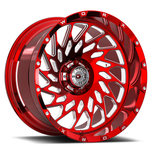 24x14 Worx Forged WF820RT Polished & Red Tint Wheel 6x5.5 (-76mm)