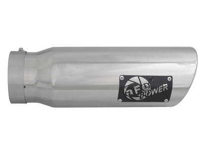 aFe Diesel Exhaust Tip Bolt On Polished 4in Inlet x 5in Outlet x 15in