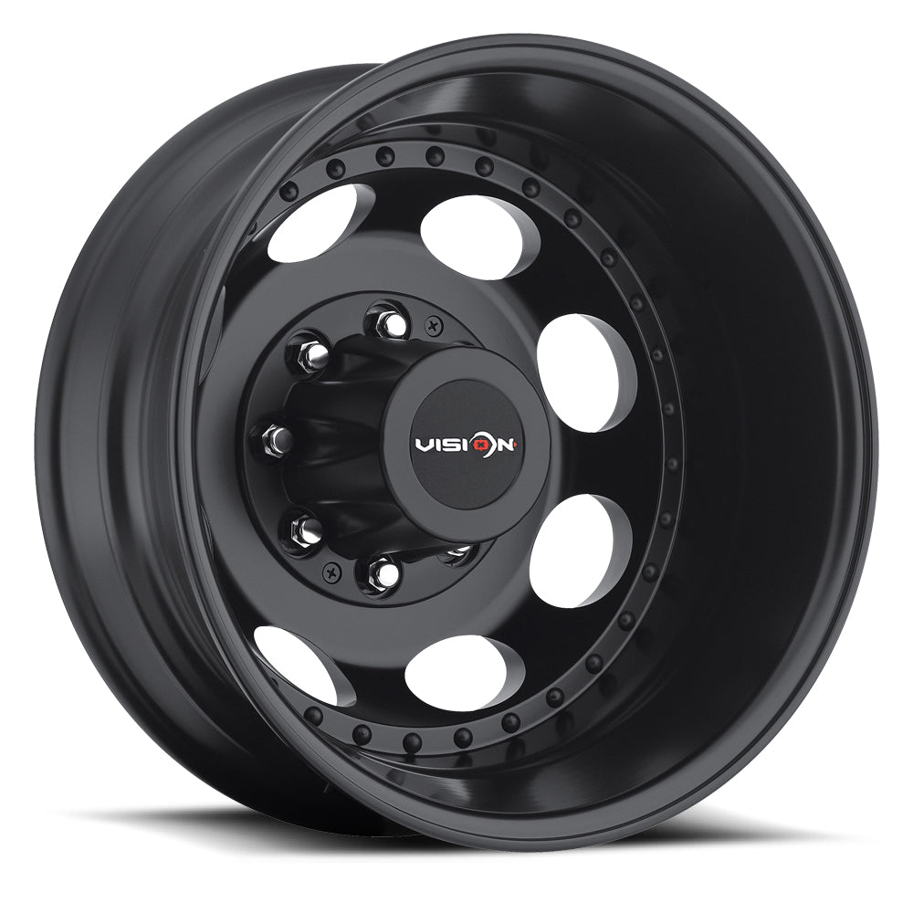 17x6.5 Vision 181 Hauler Matte Black DUALLY REAR Wheel 8x200 (-143.35mm)