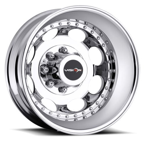 19.5x6.75 Vision 181 Hauler Dually Rear Chrome Wheel 8x6.5 (-143mm)
