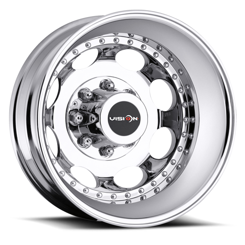 16x5.5 Vision 181Z Hauler Dually Rear Chrome Wheel 6x205 (-126.05mm)