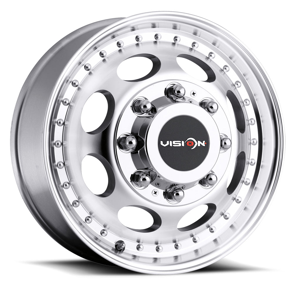 17x6.5 Vision 181 Hauler Machined DUALLY FRONT Wheel 8x200 (121.35mm)