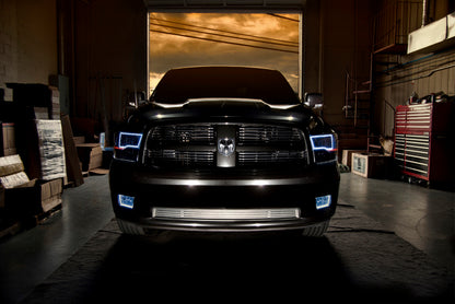 Oracle 09-17 RAM 1500 TRX/SLT Quad Pre-Assembled Headlights - Black Housing - White