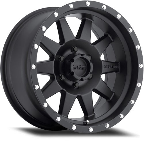 17x9 Method MR301 Standard Matte Black Wheel 8x170 (-12mm)