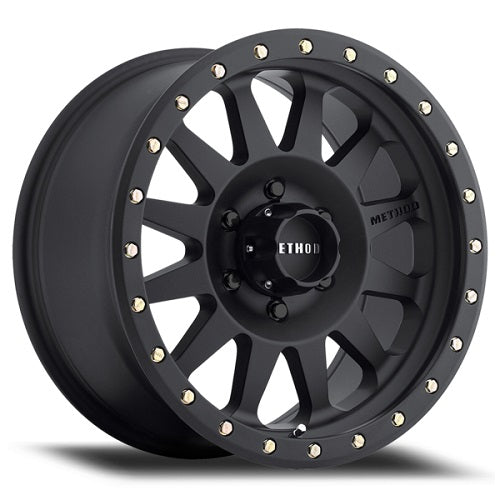 15x10 Method MR304 Double Standard Matte Black Wheel 5x4.5 (-50mm)