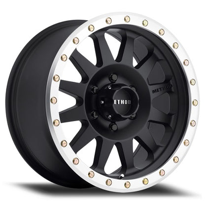 16x8 Method MR304 Double Standard Black/Machined Wheel 6x5.5 (0mm)