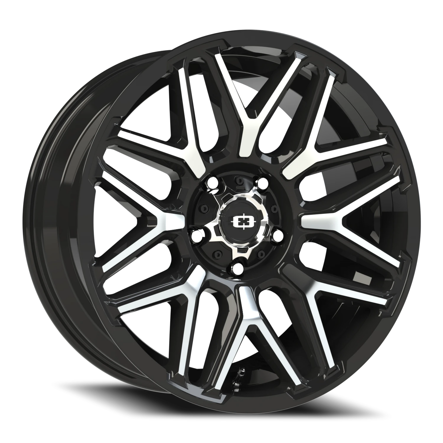 22x10 Vision 305 Rekluse Gloss Black Machined Face Wheel 5x5.5 (-19mm)