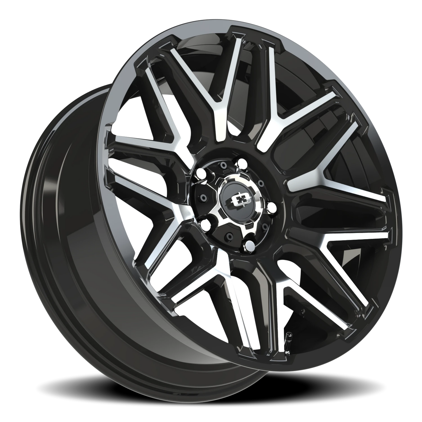 22x10 Vision 305 Rekluse Gloss Black Machined Face Wheel 5x5 (-19mm)
