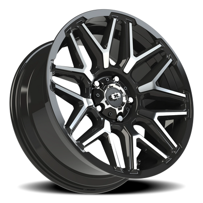 22x10 Vision 305 Rekluse Gloss Black Machined Face Wheel 5x5 (-19mm)