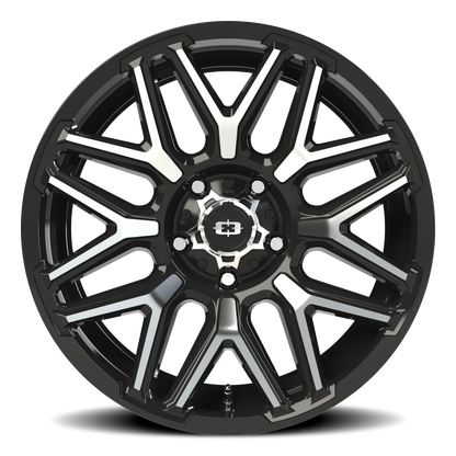 22x10 Vision 305 Rekluse Gloss Black Machined Face Wheel 5x5.5 (-19mm)