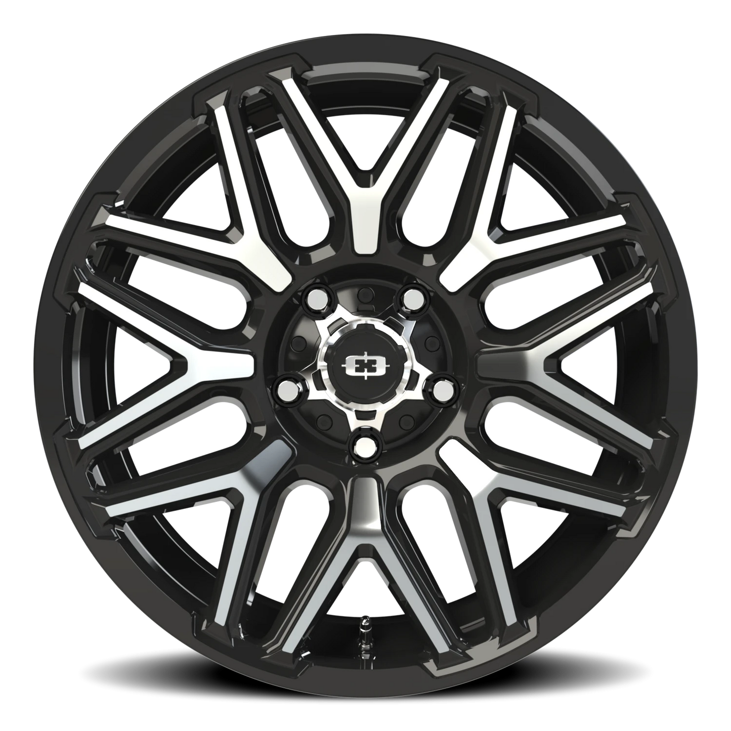 22x10 Vision 305 Rekluse Gloss Black Machined Face Wheel 5x5 (-19mm)