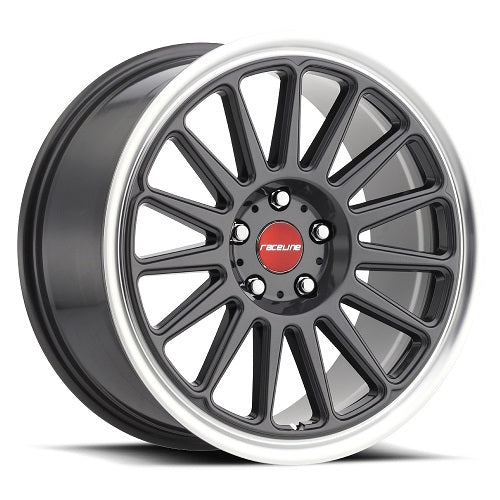 18x8.5 Raceline 315G Grip Gunmetal Wheel Wheel 5x100 (+35mm)