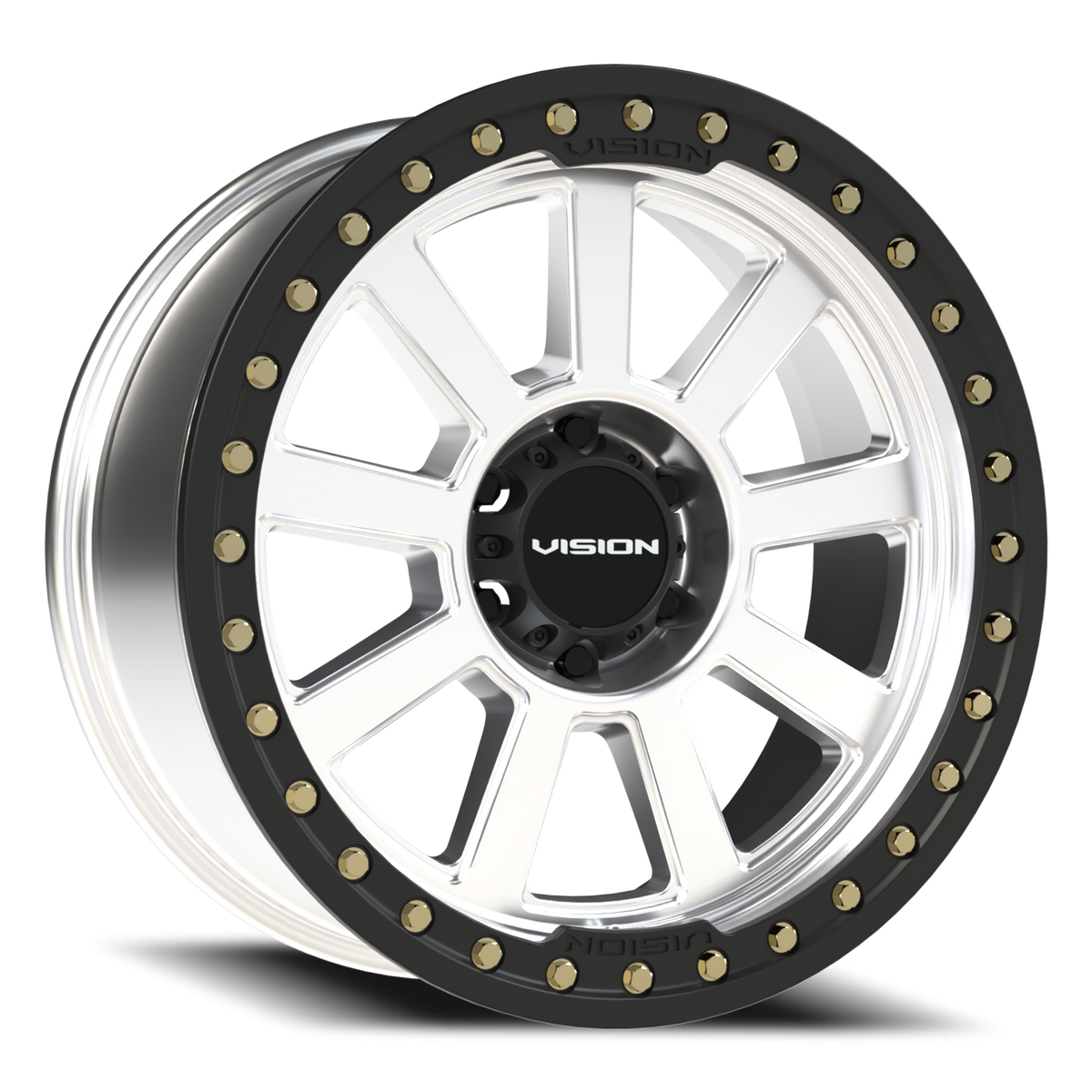 20x9 Vision 350BL Ojos Machined BEADLOCK Wheel 6x5.5 (-14mm)