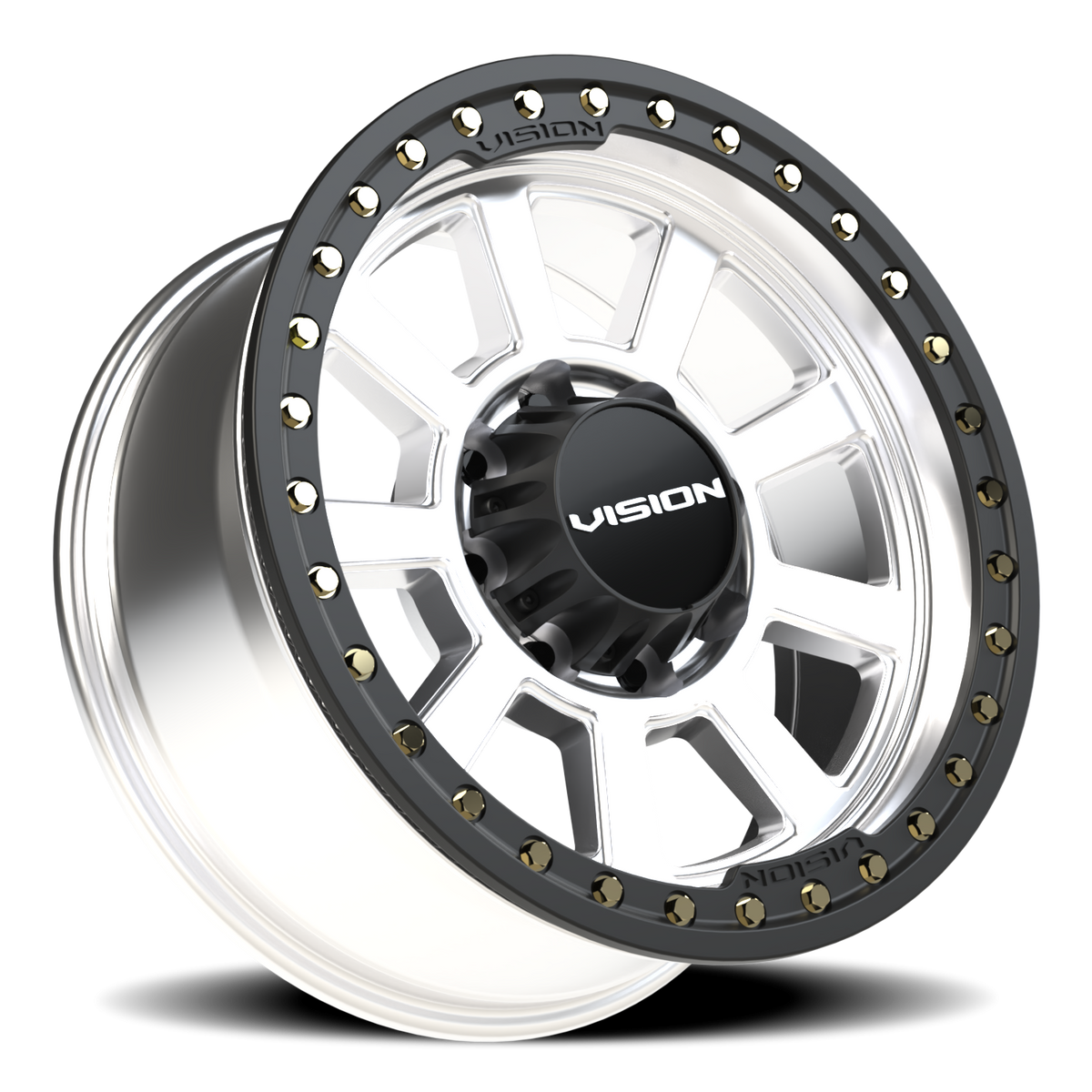 20x9 Vision 350BL Ojos Machined BEADLOCK Wheel 8x170 (-14mm)