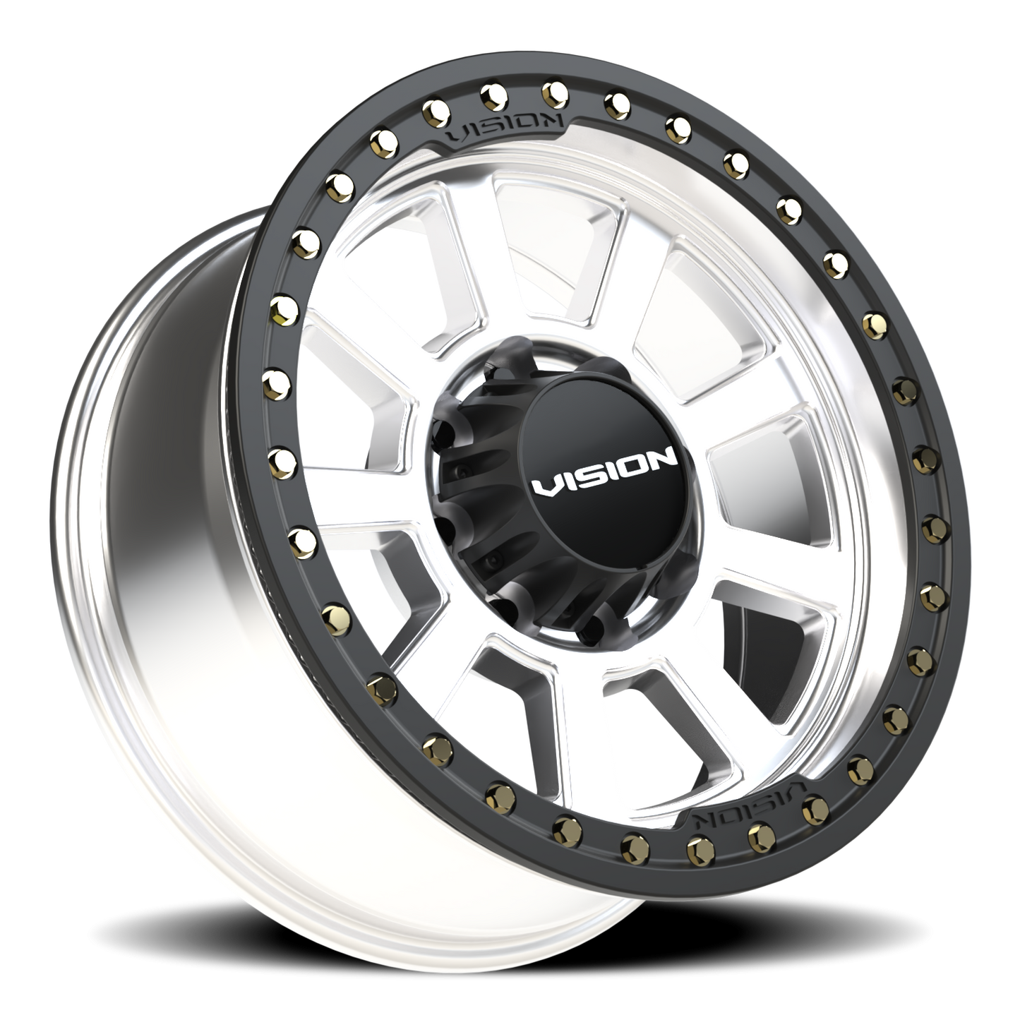 20x9 Vision 350BL Ojos Machined BEADLOCK Wheel 8x6.5 (10mm)