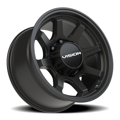 17x8.5 Vision 351 Flow Satin Black Wheel 8x170 (18mm)