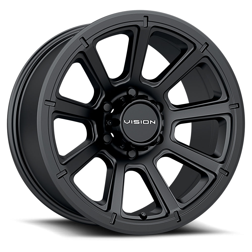 20x9 Vision Off-Road 353 Turbine Matte Black Wheel 8x6.5 (12mm)