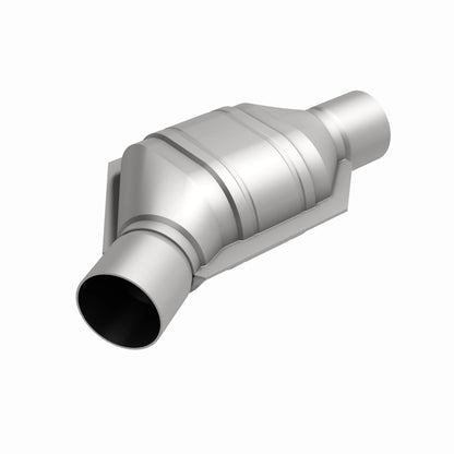 MagnaFlow Universal Catalytic Converter 2.25in Inlet/Outlet Angled Offset/Center Calif OBDII