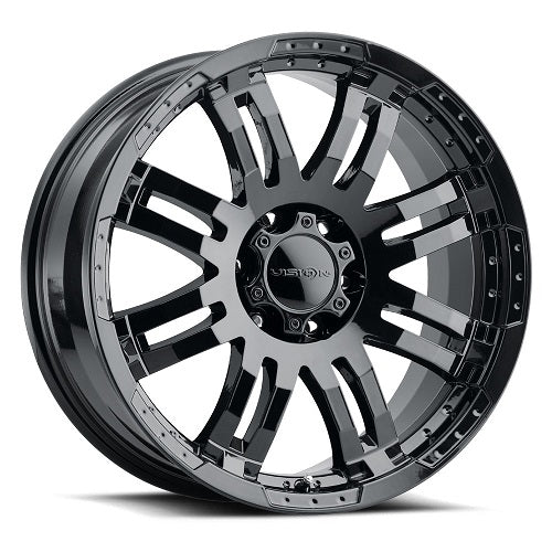 18x8.5 Vision 375 Warrior Gloss Black Wheel 8x6.5 (18mm)