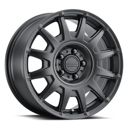 17x8 Raceline Wheels 401B Aero Satin Black Wheel 5x4.25 (40mm)
