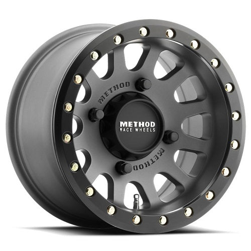 15x6 Method MR401 UTV Beadlock Titanium Wheel 4x156 (53mm)