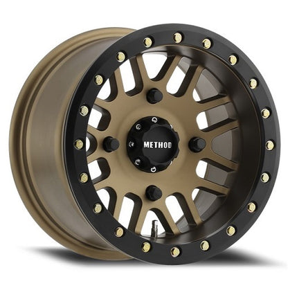 14x10 Method MR406 UTV BEADLOCK Bronze W/Black Ring Wheel 4x156 (-2mm)