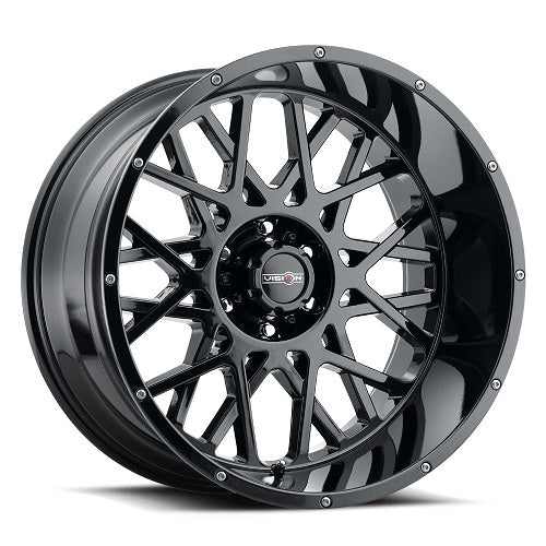 20x9 Vision 412 Rocker Gloss Black Wheel 6x135 (12mm)