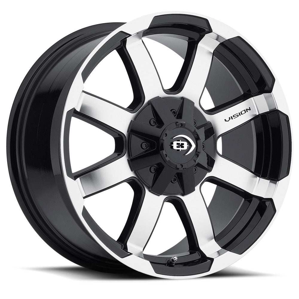 17x8.5 Vision Off-Road 413 Valor Black Machined Wheel 8x180 (18mm)