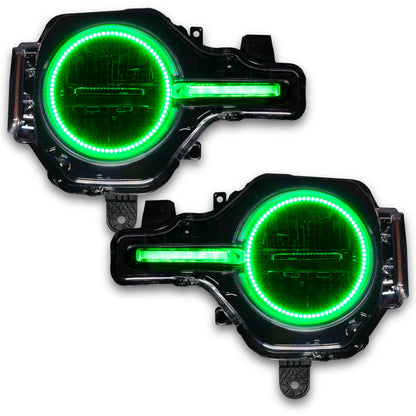 Oracle 21-22 Ford Bronco Headlight Halo Kit w/DRL Bar - Base Headlights -w/No Controller