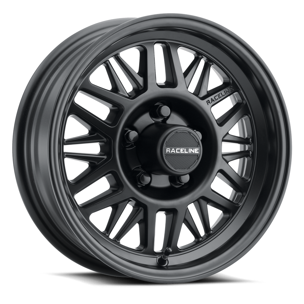 13x4.5 Raceline 451B Ryno TR Trailer Satin Black Wheel 5x4.5 (0mm)