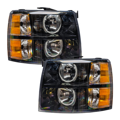 Oracle 07-13 Chevy Silverado SMD HL - Blk - Round Style - ColorSHIFT w/ BC1 Cntrl