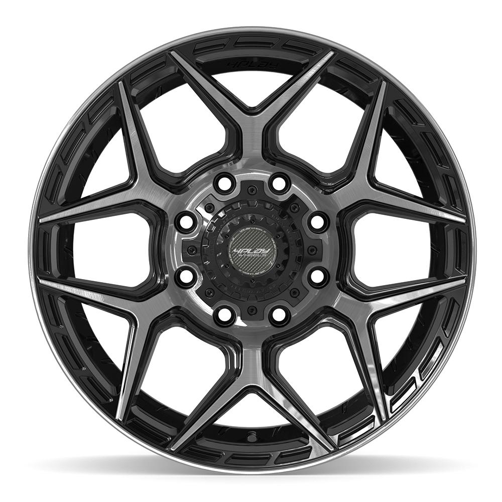 20x9 4PLAY 4P06 Brushed Black Wheel 8x180 (0mm)