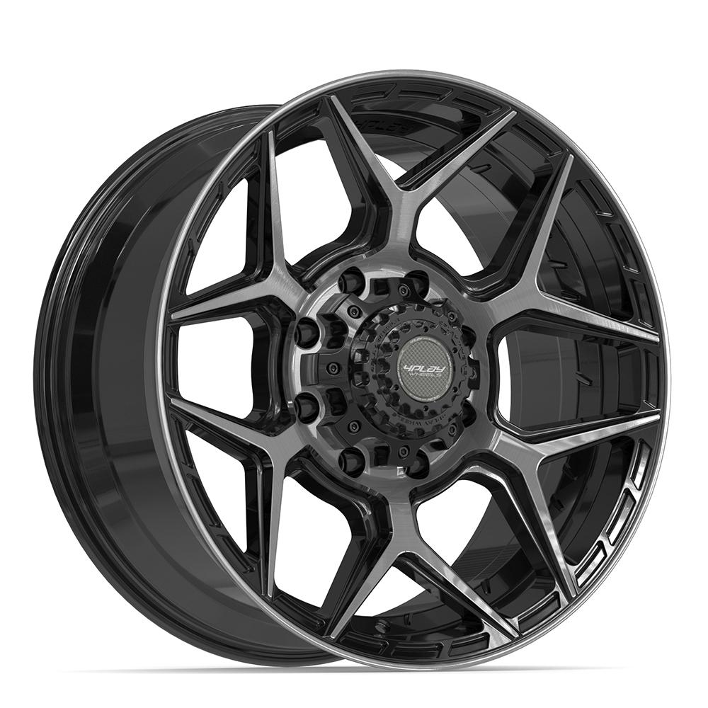 20x9 4PLAY 4P06 Brushed Black Wheel 8x180 (0mm)