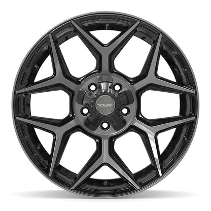 20x10 4PLAY 4P06 Gloss Black Brushed Face Wheel 5x5/5x5.5 (-18mm)