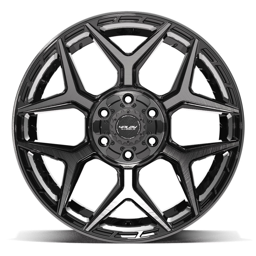 20x10 4PLAY 4P06 Gloss Black Brushed Face Wheel 6x135/6x5.5 (-18mm)