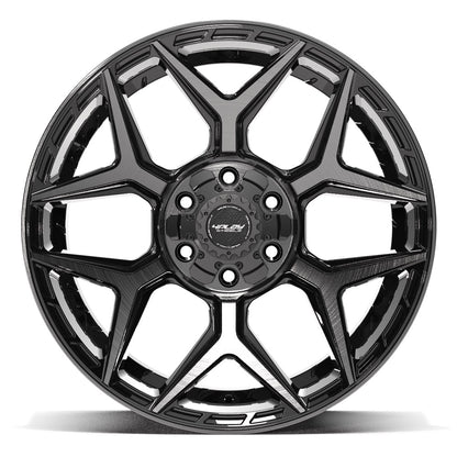 20x10 4PLAY 4P06 Gloss Black Brushed Face Wheel 6x135/6x5.5 (-18mm)