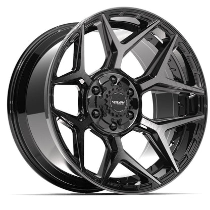 20x10 4PLAY 4P06 Gloss Black Brushed Face Wheel 6x135/6x5.5 (-18mm)