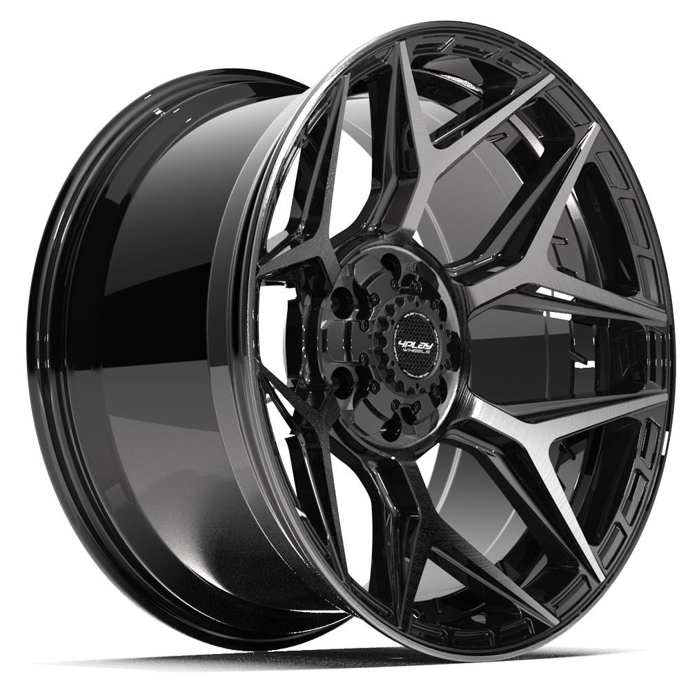 20x10 4PLAY 4P06 Gloss Black Brushed Face Wheel 6x135/6x5.5 (-18mm)