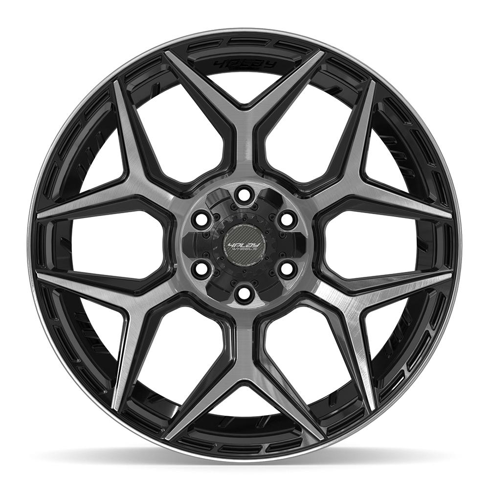22x9 4PLAY 4P06 Brushed Black Wheel 6x135/6x5.5 (12mm)