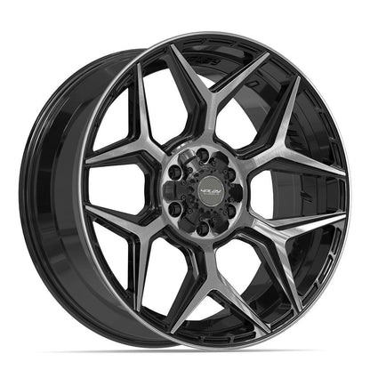 22x9 4PLAY 4P06 Brushed Black Wheel 6x135/6x5.5 (12mm)
