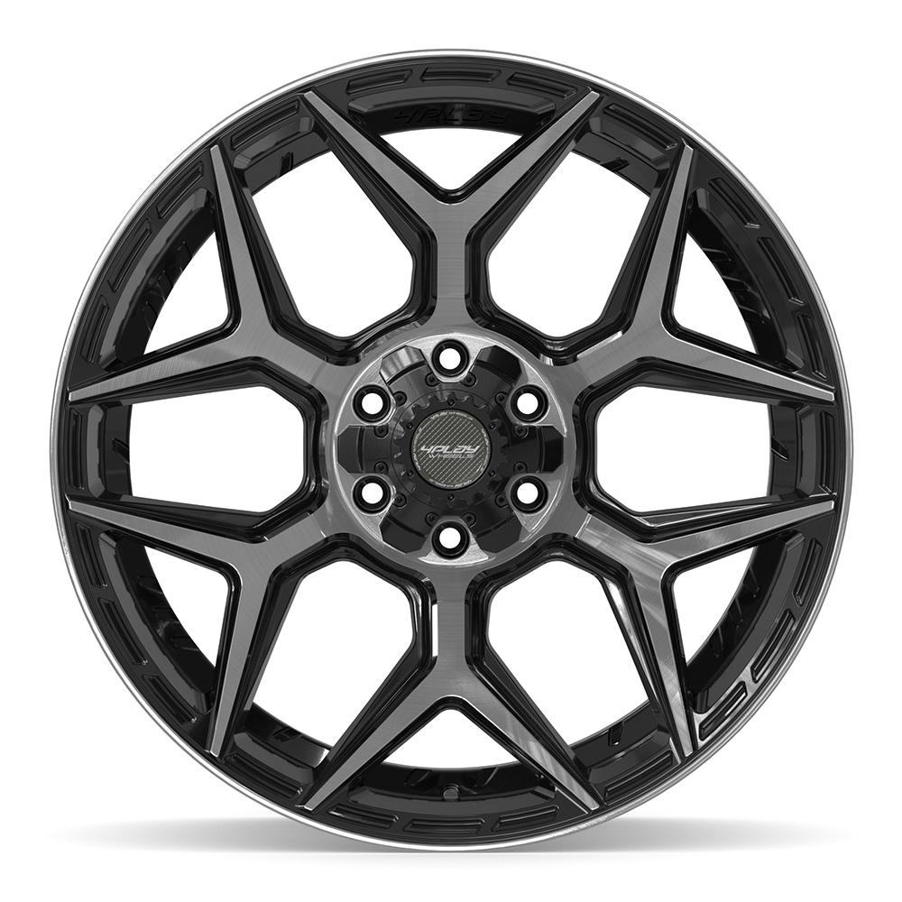 22x10 4PLAY 4P06 Gloss Black Brushed Face Wheel 6x135/6x5.5 (-18mm)