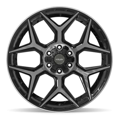 22x10 4PLAY 4P06 Gloss Black Brushed Face Wheel 6x135/6x5.5 (-18mm)