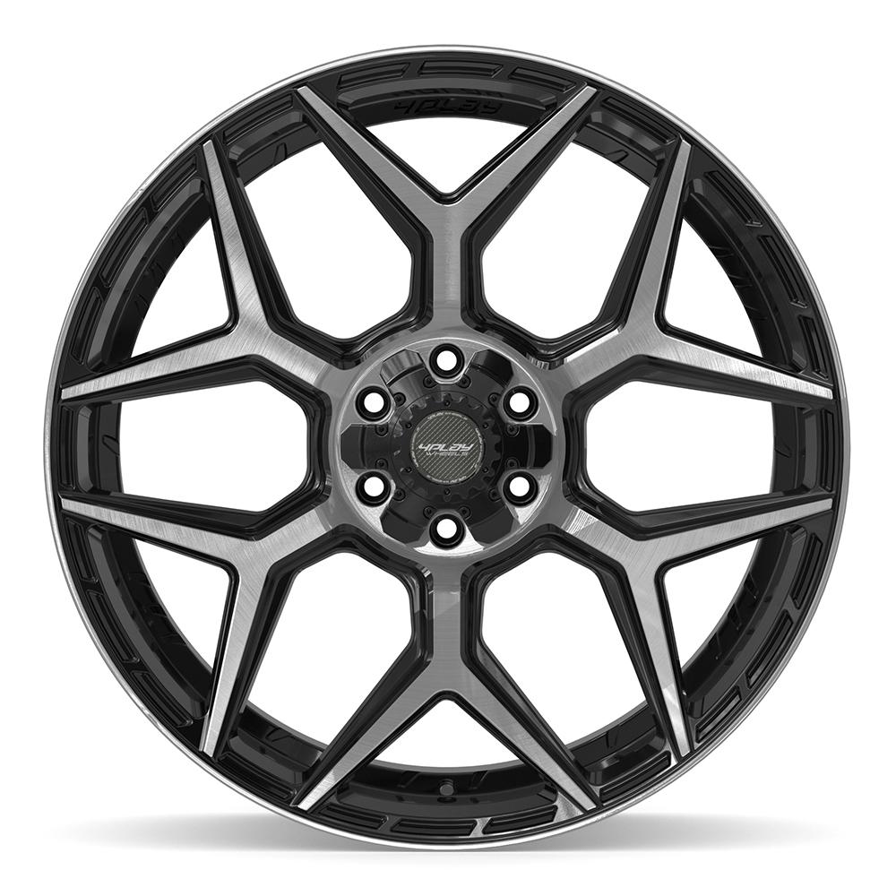 24x10 4PLAY 4P06 Brushed Black Wheel 6x135/6x5.5 (18mm)