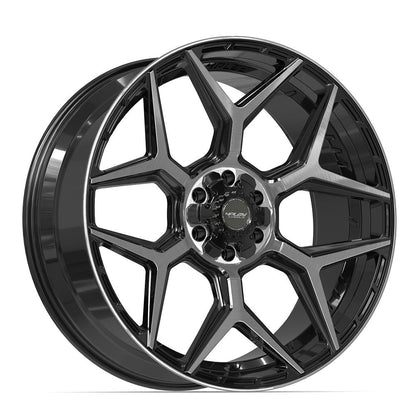 24x10 4PLAY 4P06 Brushed Black Wheel 6x135/6x5.5 (18mm)