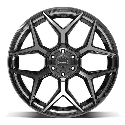 24x12 4PLAY 4P06 Gloss Black Brushed Face Wheel 6x135/6x5.5 (-44mm)