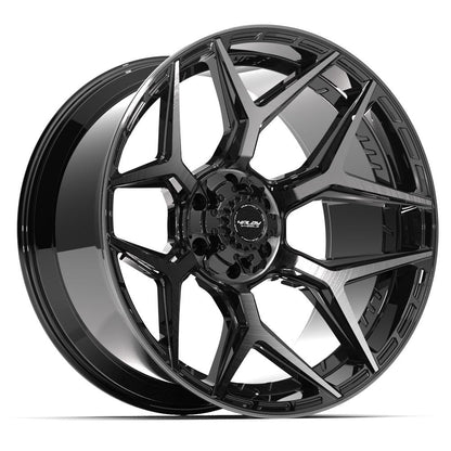 24x12 4PLAY 4P06 Gloss Black Brushed Face Wheel 6x135/6x5.5 (-44mm)